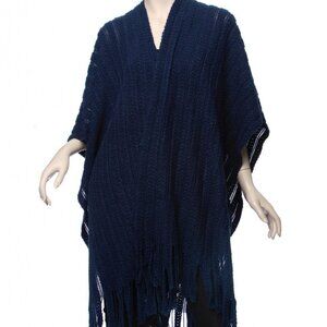 Over Size Ruana Navy